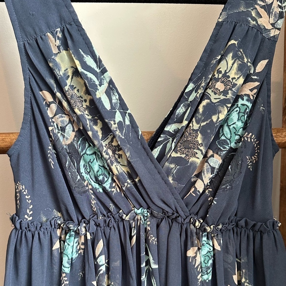 Free People Boho Mixed Floral Print Dress - Picture 2 of 9